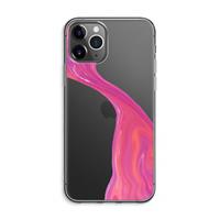 CaseCompany Paarse stroom: iPhone 11 Pro Max Transparant Hoesje