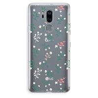 CaseCompany Small white flowers: LG G7 Thinq Transparant Hoesje