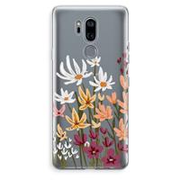 CaseCompany Painted wildflowers: LG G7 Thinq Transparant Hoesje