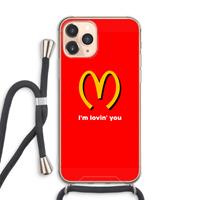 CaseCompany I'm lovin' you: iPhone 11 Pro Max Transparant Hoesje met koord