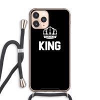 CaseCompany King zwart: iPhone 11 Pro Max Transparant Hoesje met koord