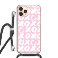 CaseCompany XOXO: iPhone 11 Pro Max Transparant Hoesje met koord