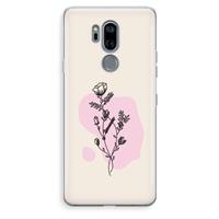 CaseCompany Roses are red: LG G7 Thinq Transparant Hoesje