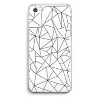 CaseCompany Geometrische lijnen zwart: iPhone 5 / 5S / SE Transparant Hoesje