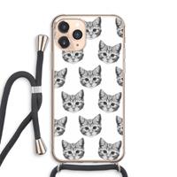 CaseCompany Kitten: iPhone 11 Pro Max Transparant Hoesje met koord