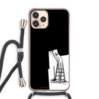 CaseCompany Musketon Painter: iPhone 11 Pro Max Transparant Hoesje met koord