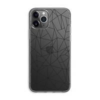 CaseCompany Geometrische lijnen zwart: iPhone 11 Pro Max Transparant Hoesje
