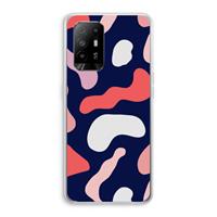 CaseCompany Memphis Shapes Pink: Oppo A94 5G Transparant Hoesje