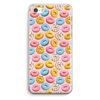 CaseCompany Pink donuts: iPhone 5 / 5S / SE Transparant Hoesje