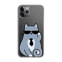 CaseCompany Cool cat: iPhone 11 Pro Max Transparant Hoesje