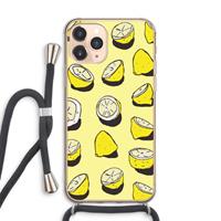 CaseCompany When Life Gives You Lemons...: iPhone 11 Pro Max Transparant Hoesje met koord