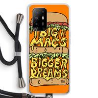 CaseCompany Big Macs Bigger Dreams: Oppo A94 5G Transparant Hoesje met koord
