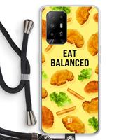 CaseCompany Eat Balanced: Oppo A94 5G Transparant Hoesje met koord