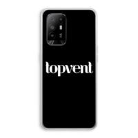 CaseCompany Topvent Zwart: Oppo A94 5G Transparant Hoesje