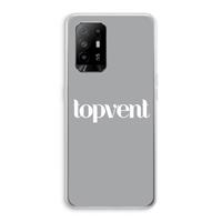CaseCompany Topvent Grijs Wit: Oppo A94 5G Transparant Hoesje