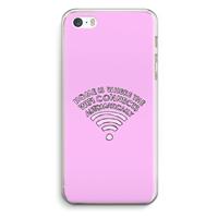 CaseCompany Home Is Where The Wifi Is: iPhone 5 / 5S / SE Transparant Hoesje