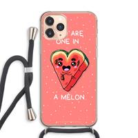 CaseCompany One In A Melon: iPhone 11 Pro Max Transparant Hoesje met koord