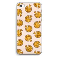 CaseCompany You Had Me At Pizza: iPhone 5 / 5S / SE Transparant Hoesje