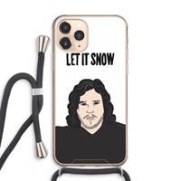 CaseCompany Let It Snow: iPhone 11 Pro Max Transparant Hoesje met koord