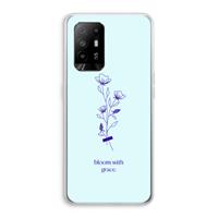CaseCompany Bloom with grace: Oppo A94 5G Transparant Hoesje