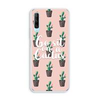 CaseCompany Cactus quote: Huawei P Smart Pro Transparant Hoesje