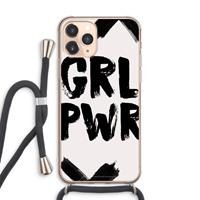 CaseCompany Girl Power #2: iPhone 11 Pro Max Transparant Hoesje met koord