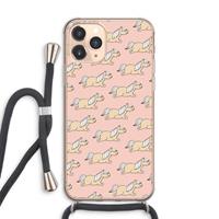 CaseCompany Ponys: iPhone 11 Pro Max Transparant Hoesje met koord