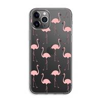 CaseCompany Anything Flamingoes: iPhone 11 Pro Max Transparant Hoesje