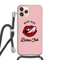 CaseCompany Badass Babes Club: iPhone 11 Pro Max Transparant Hoesje met koord