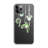 CaseCompany Hang In There: iPhone 11 Pro Max Transparant Hoesje