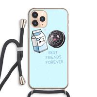 CaseCompany Best Friend Forever: iPhone 11 Pro Max Transparant Hoesje met koord