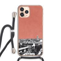 CaseCompany Marrakech Skyline : iPhone 11 Pro Max Transparant Hoesje met koord