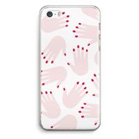 CaseCompany Hands pink: iPhone 5 / 5S / SE Transparant Hoesje