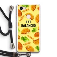 CaseCompany Eat Balanced: Pixel 3 Transparant Hoesje met koord
