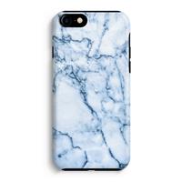 CaseCompany Blauw marmer: iPhone 7 Tough Case