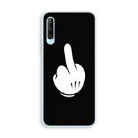 CaseCompany Middle finger black: Huawei P Smart Pro Transparant Hoesje