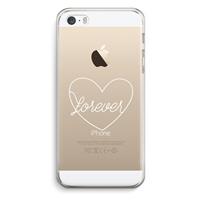 CaseCompany Forever heart pastel: iPhone 5 / 5S / SE Transparant Hoesje