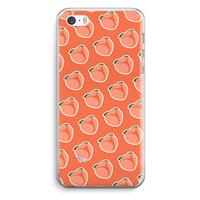CaseCompany Just peachy: iPhone 5 / 5S / SE Transparant Hoesje