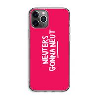 CaseCompany Neuters (roze): iPhone 11 Pro Max Transparant Hoesje