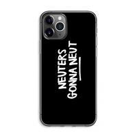 CaseCompany Neuters (zwart): iPhone 11 Pro Max Transparant Hoesje