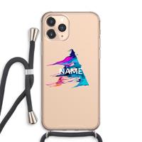 CaseCompany Abstract Spectrum: iPhone 11 Pro Max Transparant Hoesje met koord