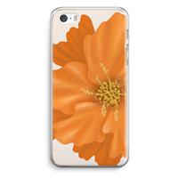 CaseCompany Orange Ellila flower: iPhone 5 / 5S / SE Transparant Hoesje