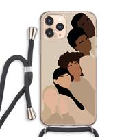 CaseCompany Sweet creatures: iPhone 11 Pro Max Transparant Hoesje met koord