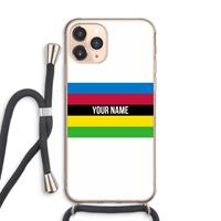 CaseCompany WK Wielrennen: iPhone 11 Pro Max Transparant Hoesje met koord