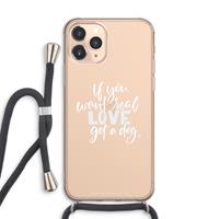 CaseCompany Partner in crime: iPhone 11 Pro Max Transparant Hoesje met koord