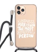 CaseCompany The prettiest: iPhone 11 Pro Max Transparant Hoesje met koord