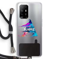 CaseCompany Abstract Spectrum: Oppo A94 5G Transparant Hoesje met koord