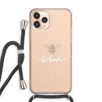 CaseCompany Be(e) kind: iPhone 11 Pro Max Transparant Hoesje met koord