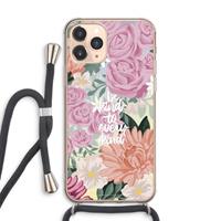 CaseCompany Kindness matters: iPhone 11 Pro Max Transparant Hoesje met koord