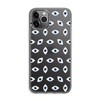 CaseCompany Eyes pattern: iPhone 11 Pro Max Transparant Hoesje